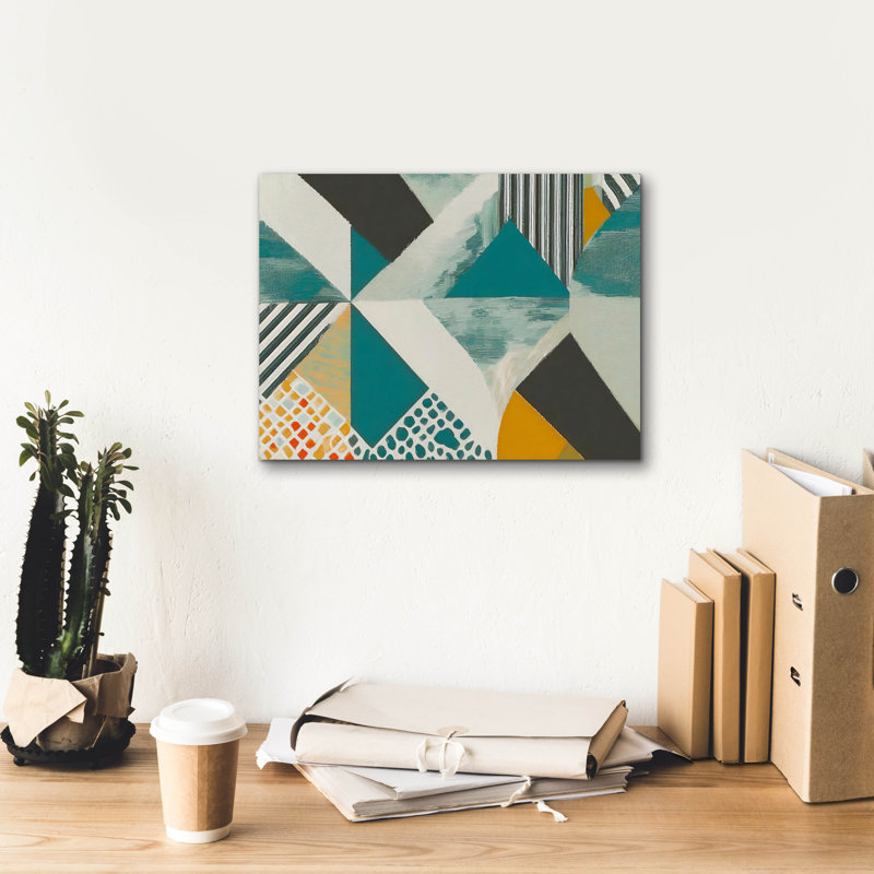 «George géométrie Chaos» par Andreas Magnusson, art mural George George, H 12 po x l 16 po x P 0,75 po