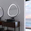 32 po x 32 po Miroir de salle de bain anti-buée à DEL à cadre gris à intensité variable