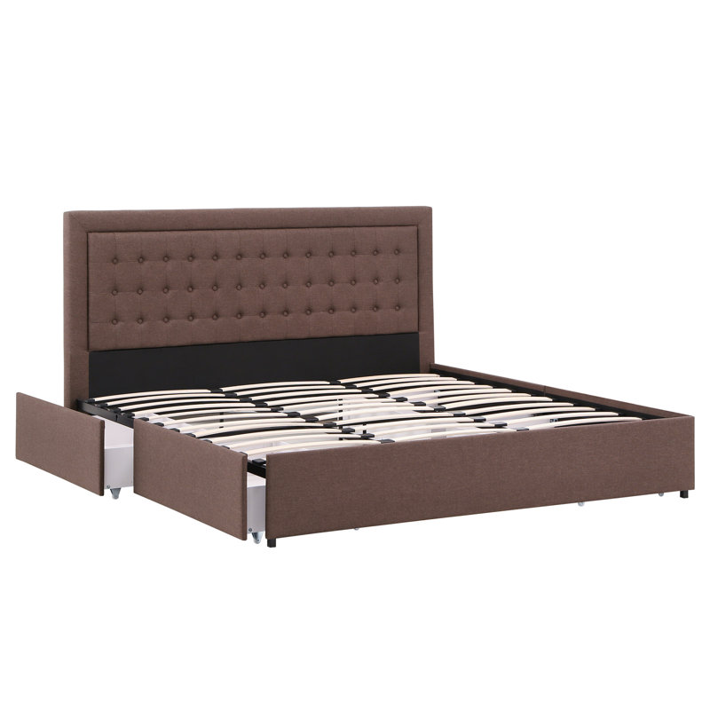 Cletus Upholstered Platform Storage Bed, King