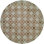 Wool Geometric Area Rug in Light Blue