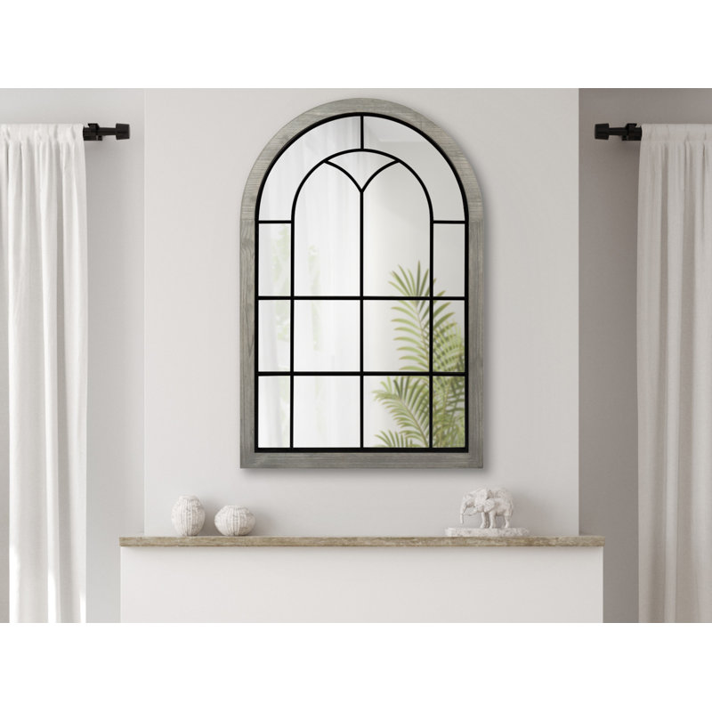 Miroir de salle de bain Lismore, gris, 24 po x 36 po