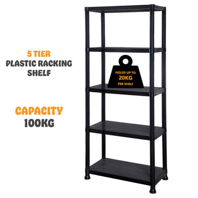 60cm W Plastic Shelving Unit