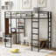 Lit mezzanine en métal avec bureau Bottesford-1660436977-1660436976