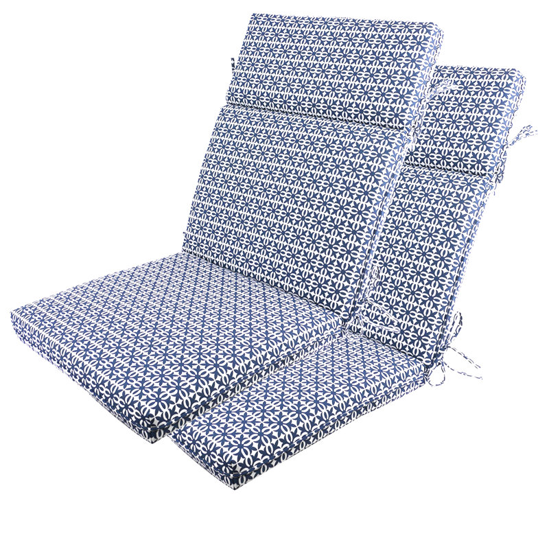 Outdoor/Indoor Adirondack Chair Cushions, High Back Patio Furniture Replacement Cushion, Ensign Blue