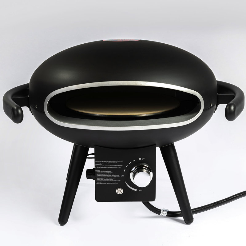 Four à pizza au propane portatif de 12 pouces avec chaleur constante: tuyau d'extérieur au gaz et four: cuisinière, chauffage rapide, cuisson uniforme