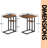 Naarden Rustic C Shaped Table Foldable End Table Industrial Side Sofa Tables Living Room