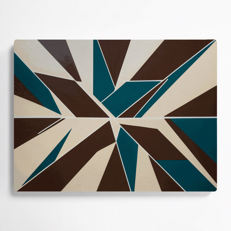 Art mural rigide en métal beige 99, H 12 po x l 18 po