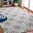 Abstract Hand Tufted Wool, Cotton Geometric Rug-1818916958