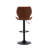 Enmond Swivel Adjustable Height Counter & Bar Stool with Metal Frame and Round Footrest, Faux Leather Counter Stool for Kitchen Island-1103858744