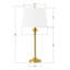 Lampe de table moderne en laiton poli L 26 po avec interrupteur à bouton et abat-jour en lin L chariot-1675941240
