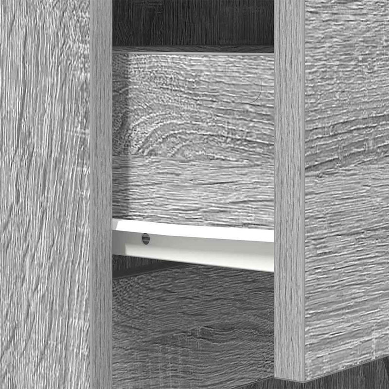 Bedside Cabinet 39X35x65 Cm Engineered Wood, Grey Sonoma