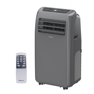 Shinco 10,000 BTU(ASHRAE) Portable Air Conditioner(Copper Tube) with Heater up to 400 Sq.Ft, Ac Heater Combo Window Unit, Portable AC Unit with Dehumidifier & Fan, Cools & Heats,Gray