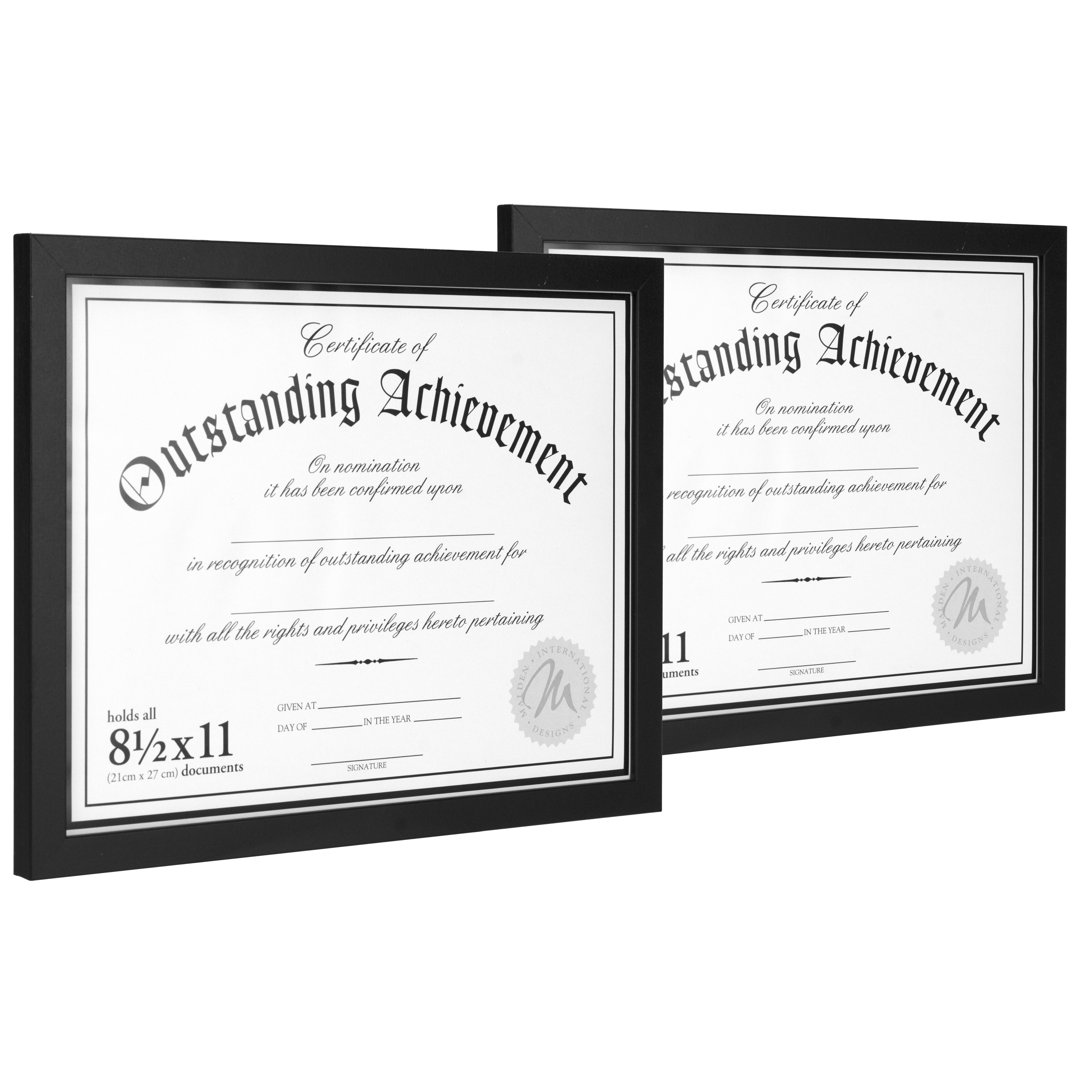 Bellandra Black Wood Matte Picture Frame (Set of 2) Winston Porter