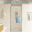 Bi-Fold Frameless Shower Door Walk in Pivot Clear Glass Hinge Shower Door 6mm With Tempered Glass and Explosion-Proof Film-125172982-125172986