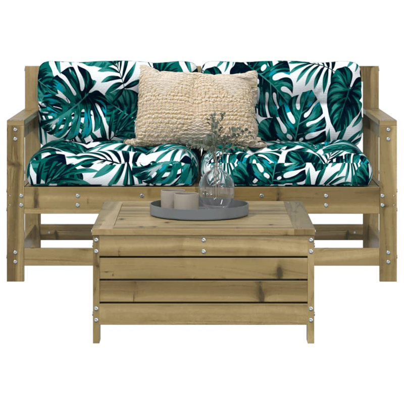 Alpen Home 3 Piece Garden Sofa Set Impregnated Wood Pine
