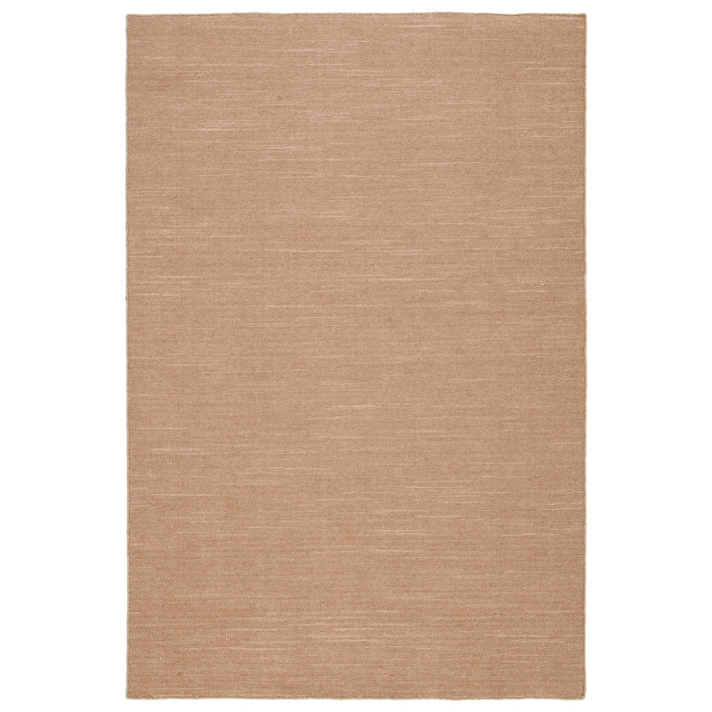 Handwoven Brown Wool Flatweave Rug, 4' x 6'