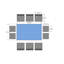 Awaiz 10 - Person Wicker Patio Dining Set with Rectangular Table , Cushions Included