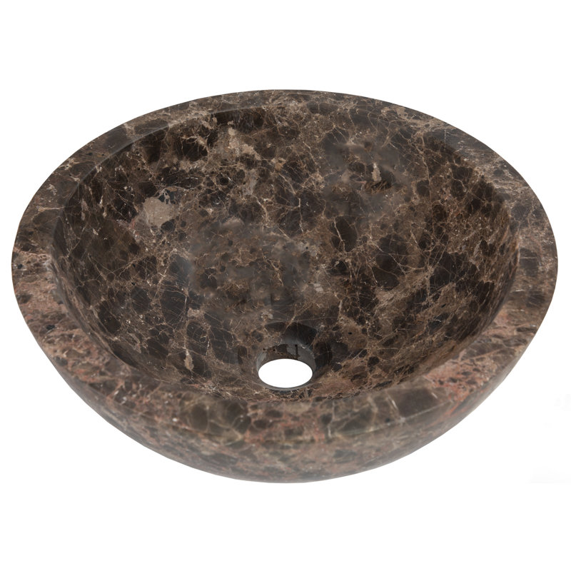 Petit lavabo de salle de bain vasque circulaire en marbre Emperador