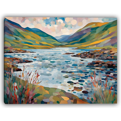Tranquil Mountain Lake - Art mural sur toile tendue