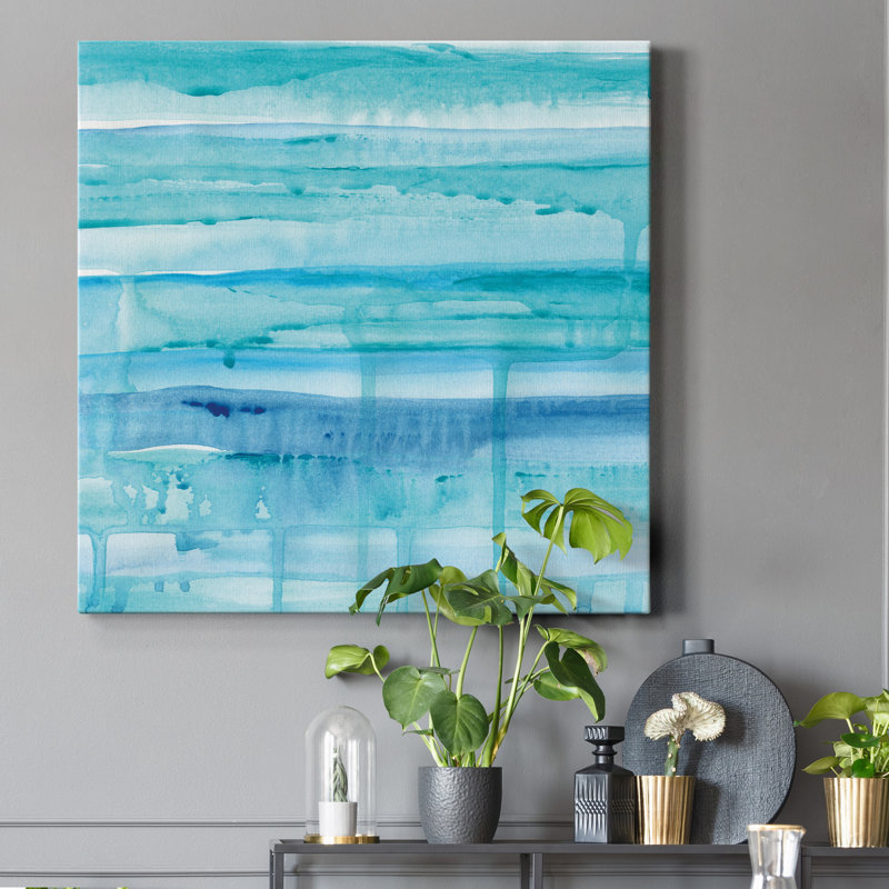 Ocean Blues - Reproduction d'art sur toile tendue, H 24 po x l 24 po x P 1 po