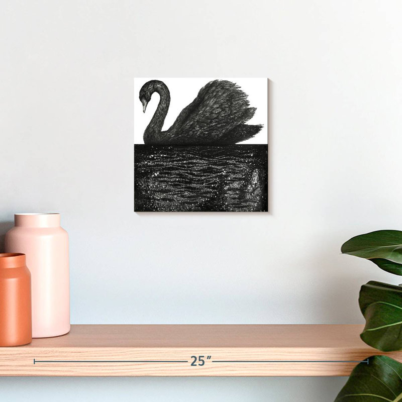 Brampt Black Swan Reflection, 10" H x 10" W