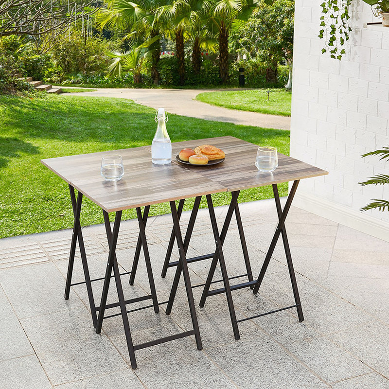 4 Piece Folding TV Tray Table Set,Foldable Sofa Side Table,End Table,Snack Table,Space Saving