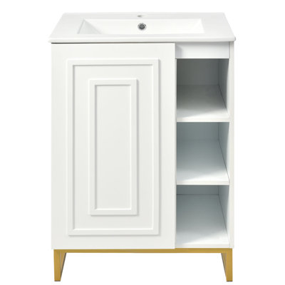 Ensemble de meuble-lavabo simple 24 po avec plateau en céramique Aleni