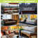 1''H Custom Size Bench Cushion For Indoor/Outdoor with Premium 75D High-Resilience Foam (Without Anti-Slip Bottom)
