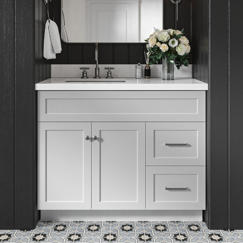 Ensemble de meuble-lavabo simple 43 po Hamlet, Gris