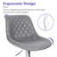 Brishen Swivel Upholstered Adjustable Height Counter Stool