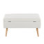 Banc en bois naturel et tissu crème