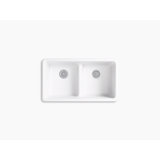IronTones® Kohler 33" L x 18.75" W Drop-in Smart Divide Double-Equal Kitchen Sink