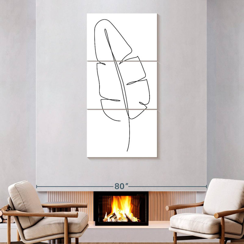 Minimal Banana Leaf, 75" H x 36" W