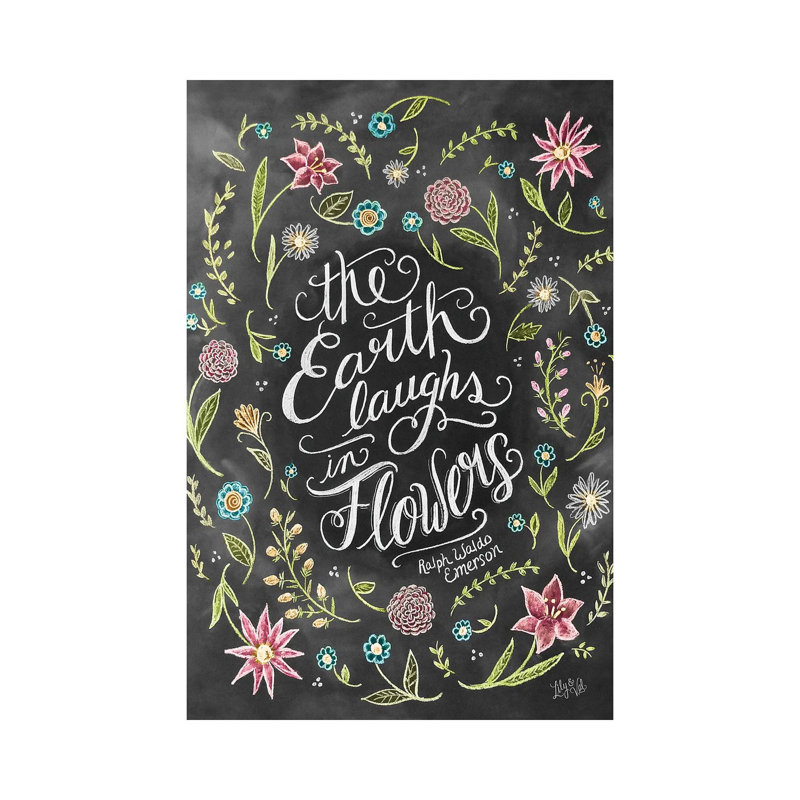 The Earth Laughs In Flowers by Lily & Val - Print on Canvas, Wrapped Canvas, 20.32 cm H x 30.48 cm W