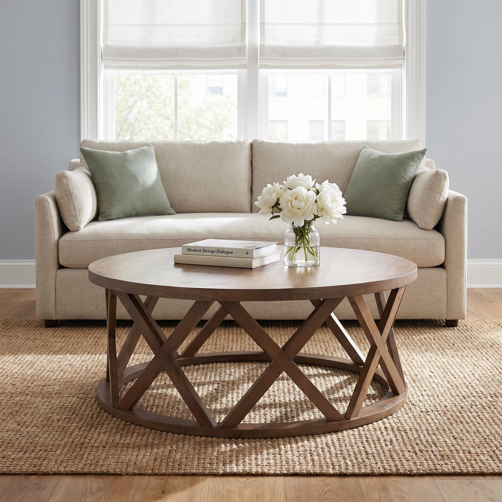 Royale Solid Wood Coffee Table, Medium Brown