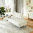 55 Inch Modern Upholstered End of Bed Bench with 360° Swivel Side Tray, Faux Leather 2-Seat Armless Sofa Bench, Entryway Ottoman, Window Bench, Accent Bench with Metal Legs for Bedroom Living Room Foyer Hallway-1513853471-1513853470