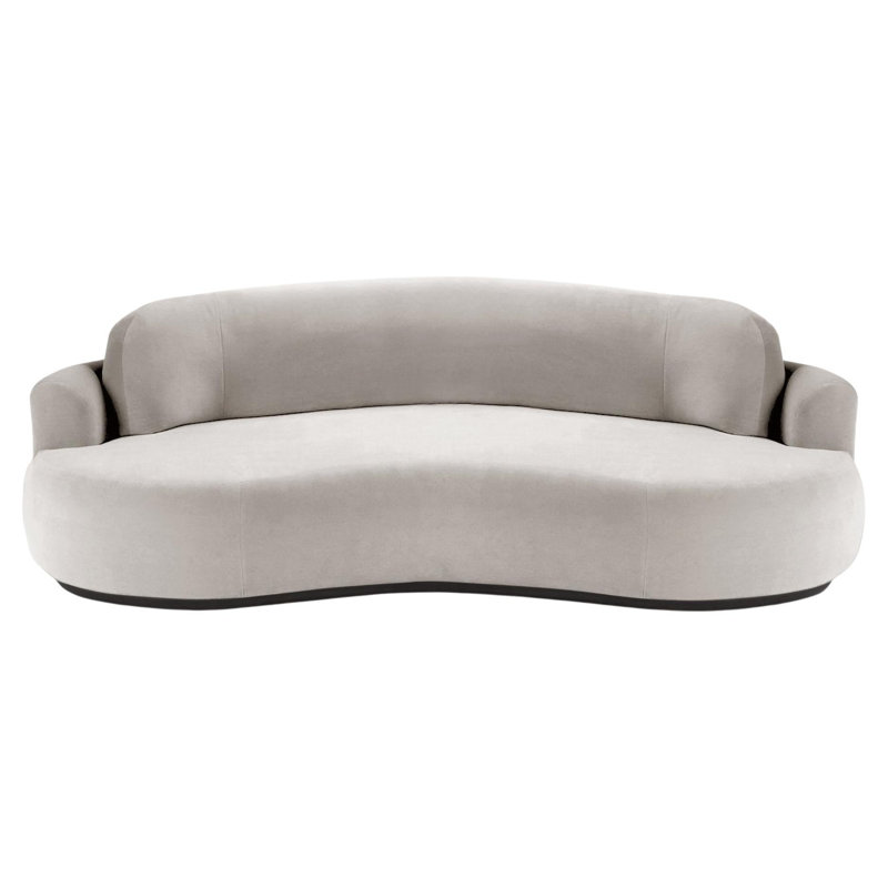 Canapé Nless, Paris souris velours, Noir, H 31 po x l 110 po x P 52 po