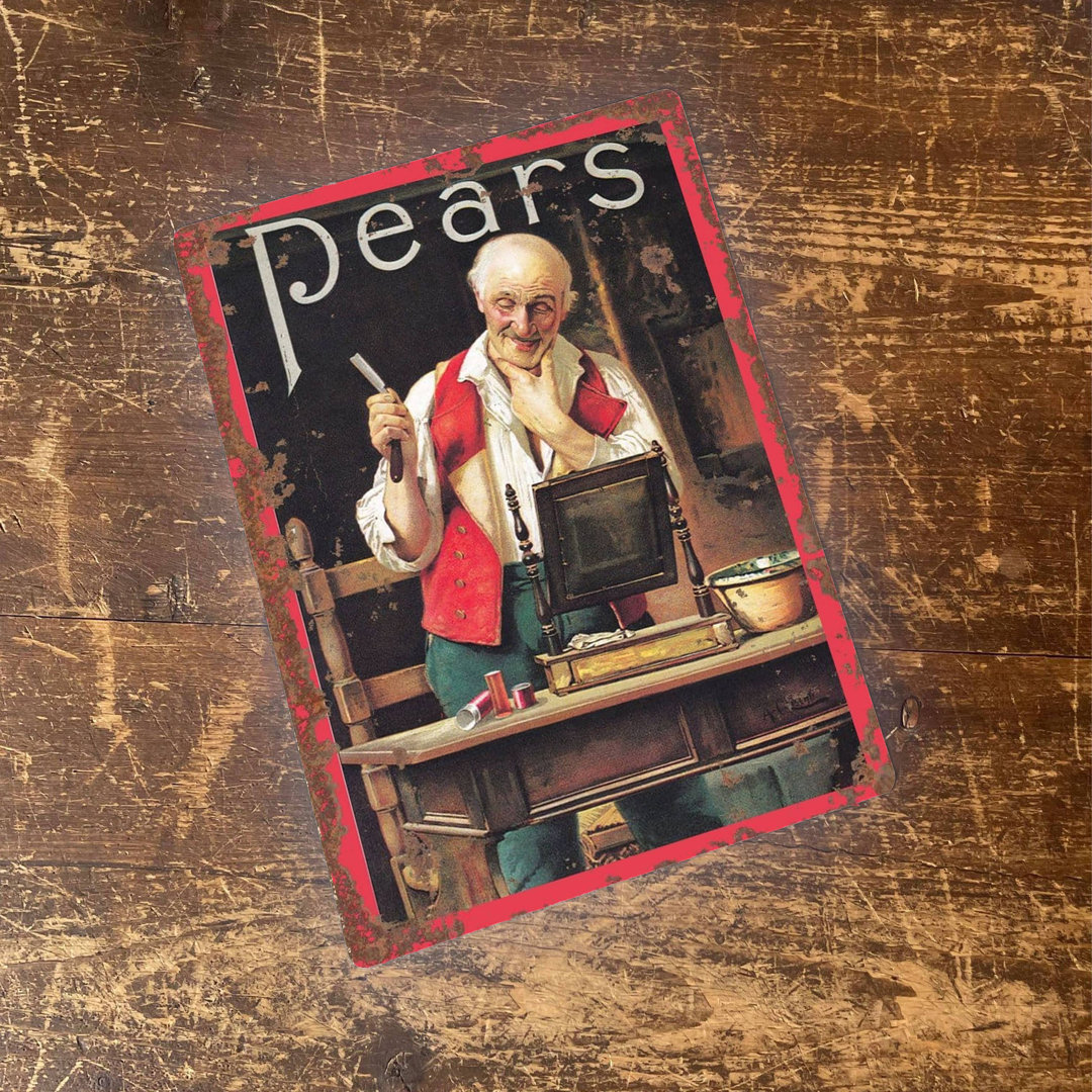 Pears Soap Man Shaving Bath Bathroom Wall Décor