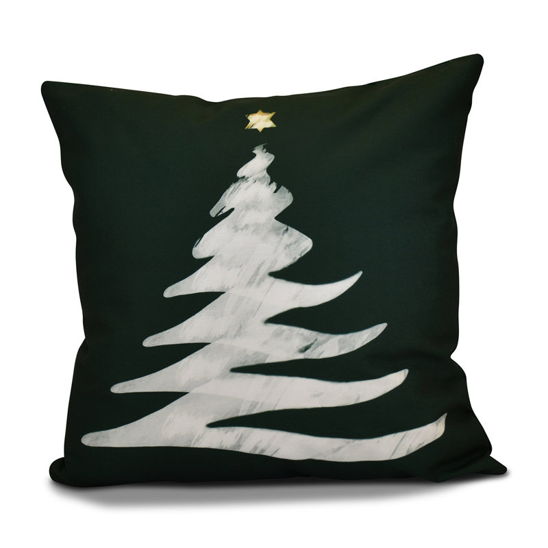 Outdoor Square Pillow Cover and Insert, 20" H x 20" W, Dark Green