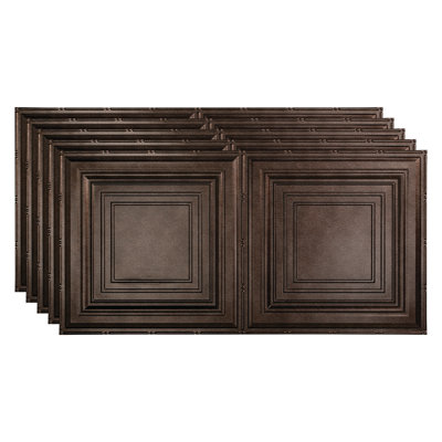 24.375'' L x 48.375'' W Textured Vinyl Glue Up Ceiling Tile