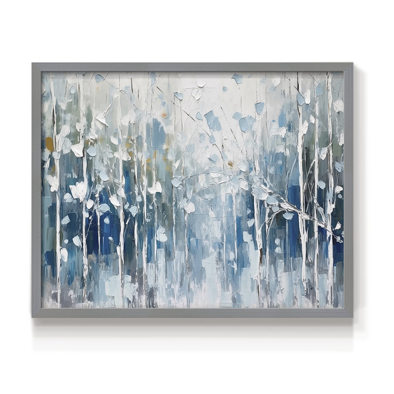 Abstract Series-CLI -Framed Print - Restickable, Grey, 16" H x 20" W