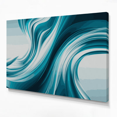 Gradient Abstract 45 Blue Canvas Wall Art