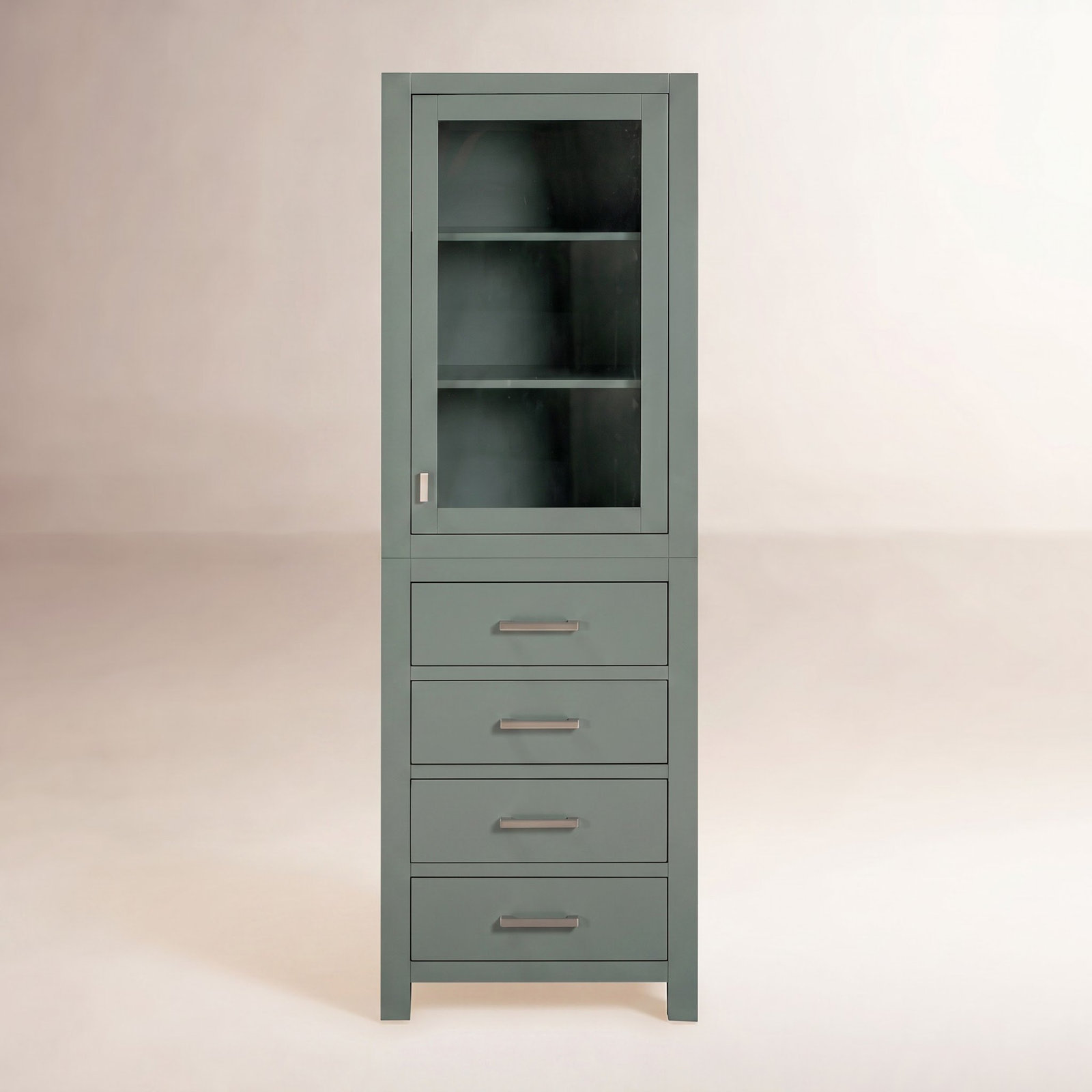 Keira Linen Cabinet, Smoke Green