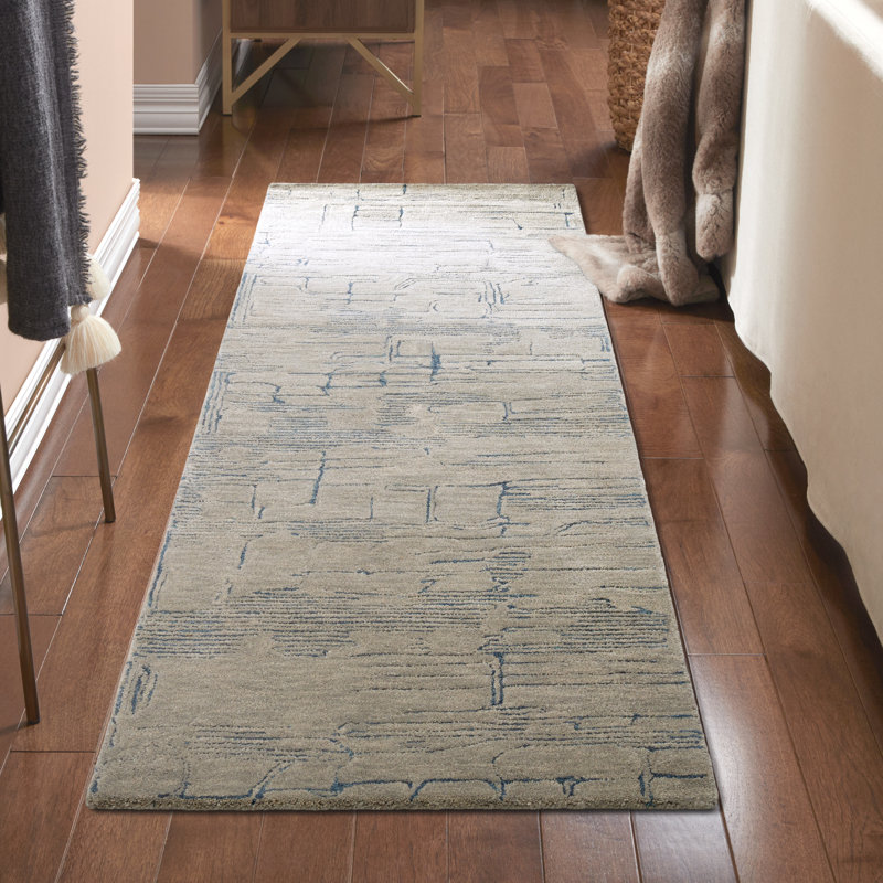 Tapis gris / bleu Town / Town, Tapis de couloir 2 pi 5 po x 7 po