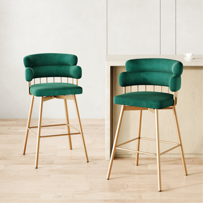26 po de hauteur, comptoir pivotant de 180 po, 2 tabourets de bar, style moderne, siège baquet, support de 300 lb, matériau, assemblage facile, fonction, patins en plastique
