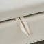 Beige Velvet Storage Bench with Crystal Buttons