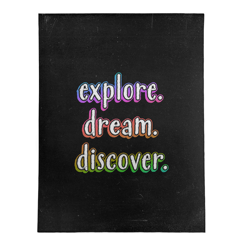 Tapis en poly-chenille style tableau noir look rêve discover, Rectangle 5 pi x 7 pi