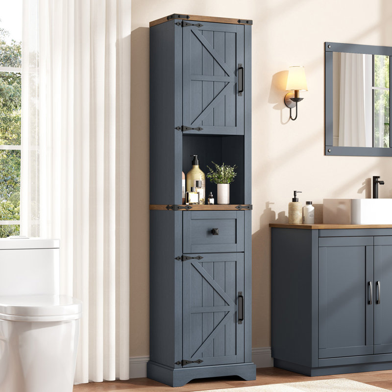 Armoire de rangement 66 po, Bleu
