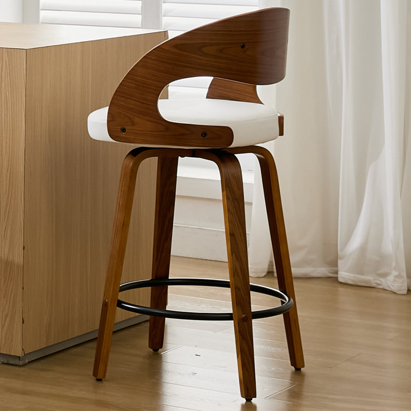 Ensemble de 3 tabourets de bar Kovacs, Blanc, Tabouret de bar (siège d’une hauteur de 30 po)