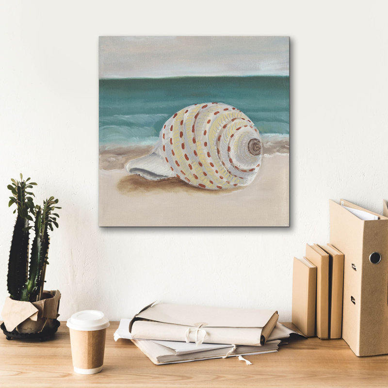 «She Sells Seashells 2» par Alicia Ludwig, art mural sur toile, H 18 po x l 18 po x P 0,75 po